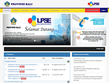 Tablet Screenshot of lpse.baliprov.go.id